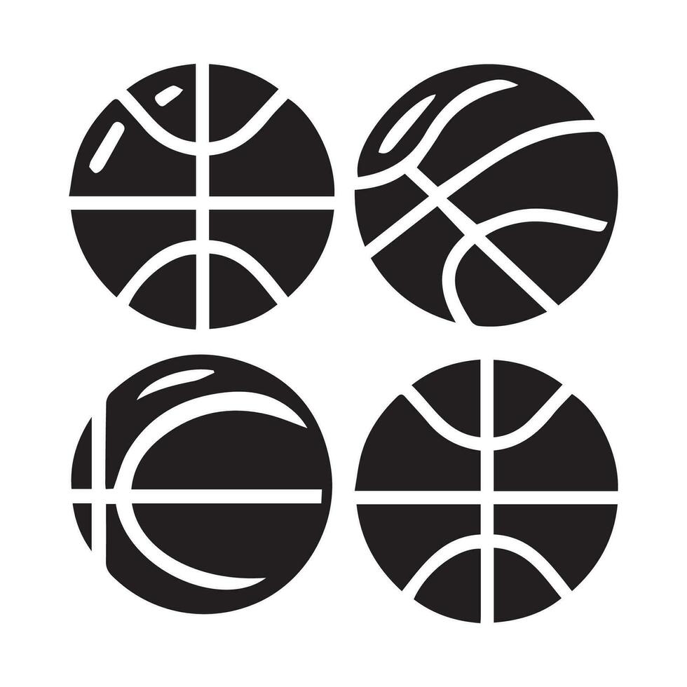 Basketball Icon Perfect for logos, stats and infographics. vector