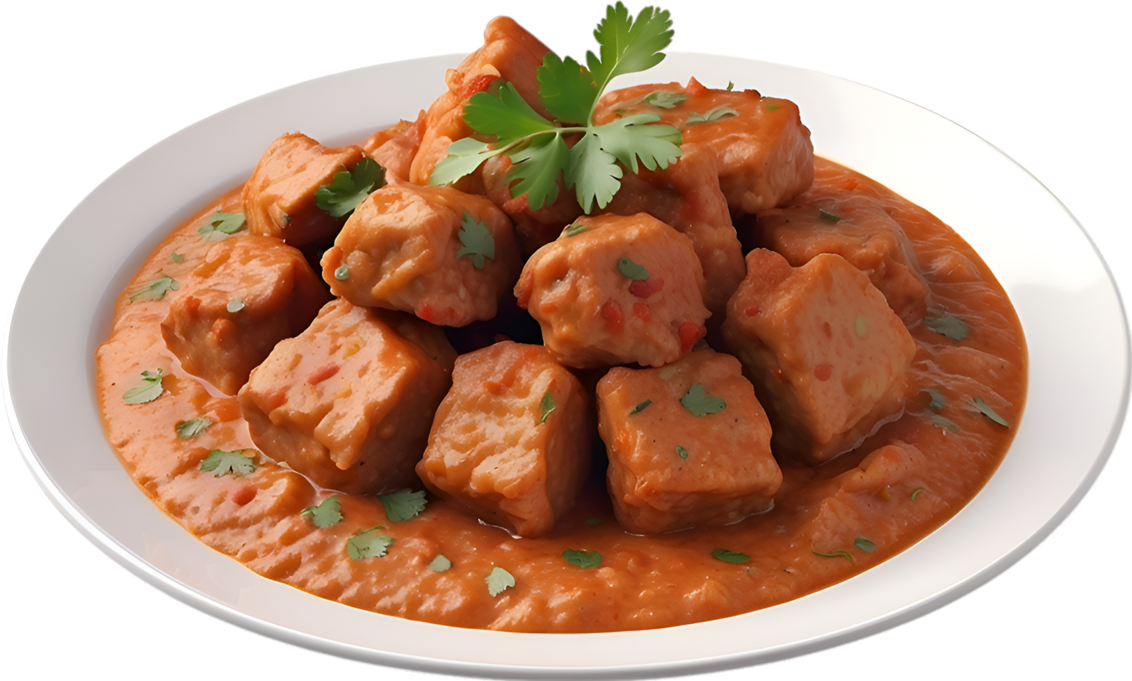 AI generated Delicious-looking Chicken Tikka Masala. Ai-generated. png