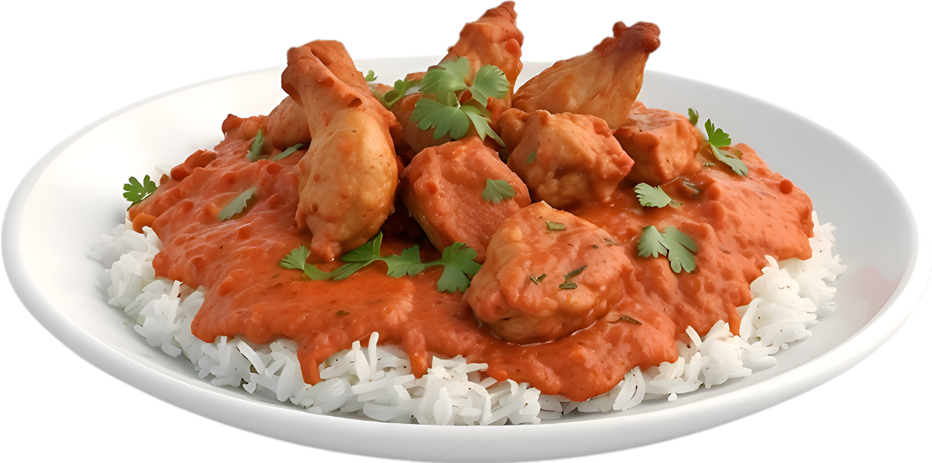 AI generated Delicious-looking Chicken Tikka Masala. Ai-generated. png