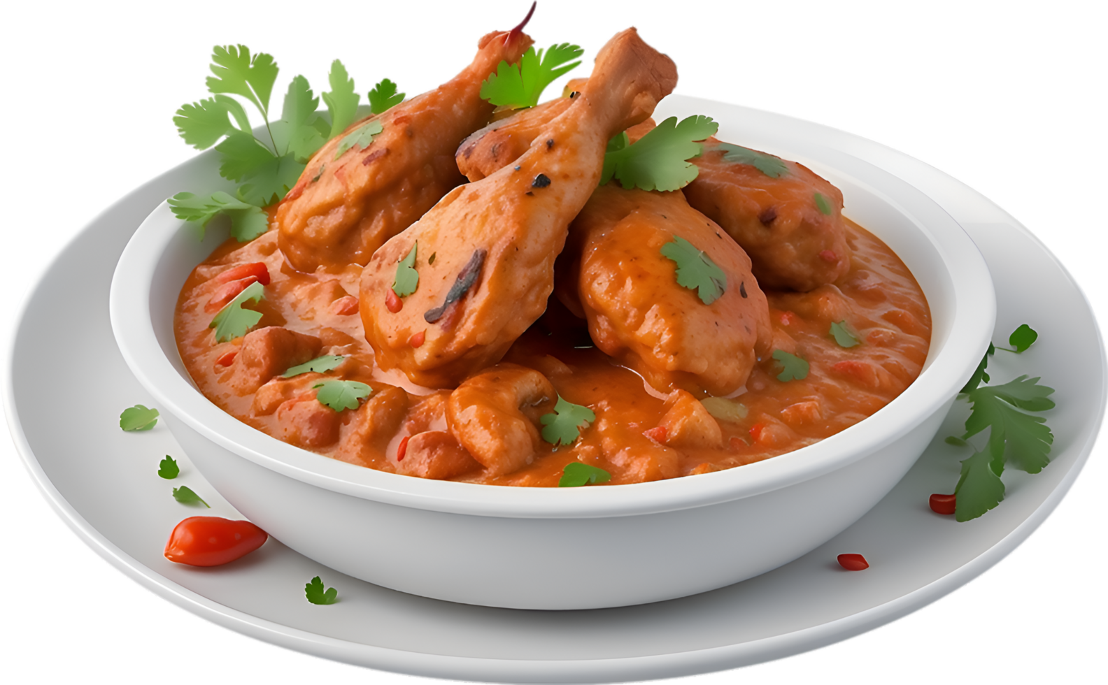 AI generated Delicious-looking Chicken Tikka Masala. Ai-generated. png