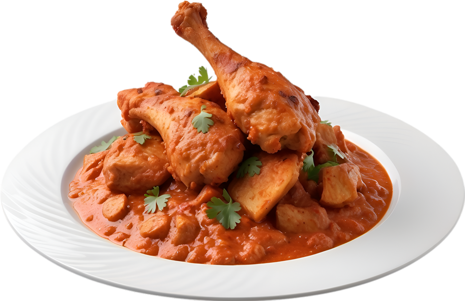 AI generated Delicious-looking Chicken Tikka Masala. Ai-generated. png