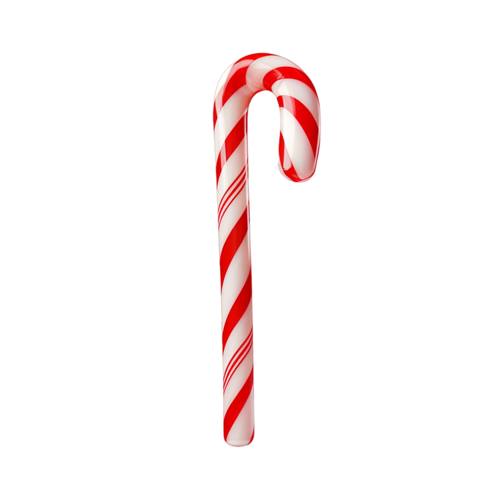 AI generated Candy cane isolated on transparent background png