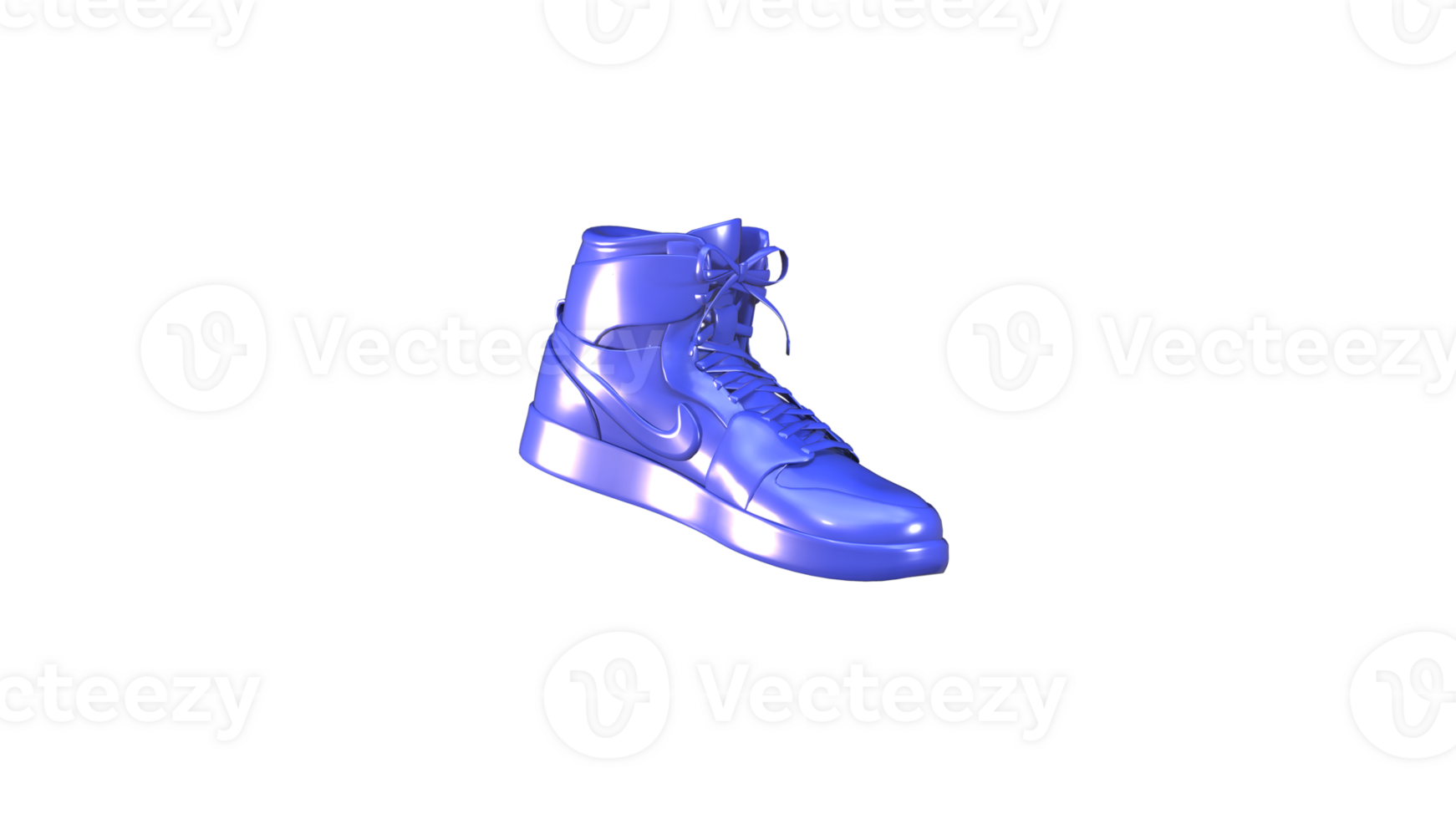 Blue Shoes Plastic Glossy 3D png