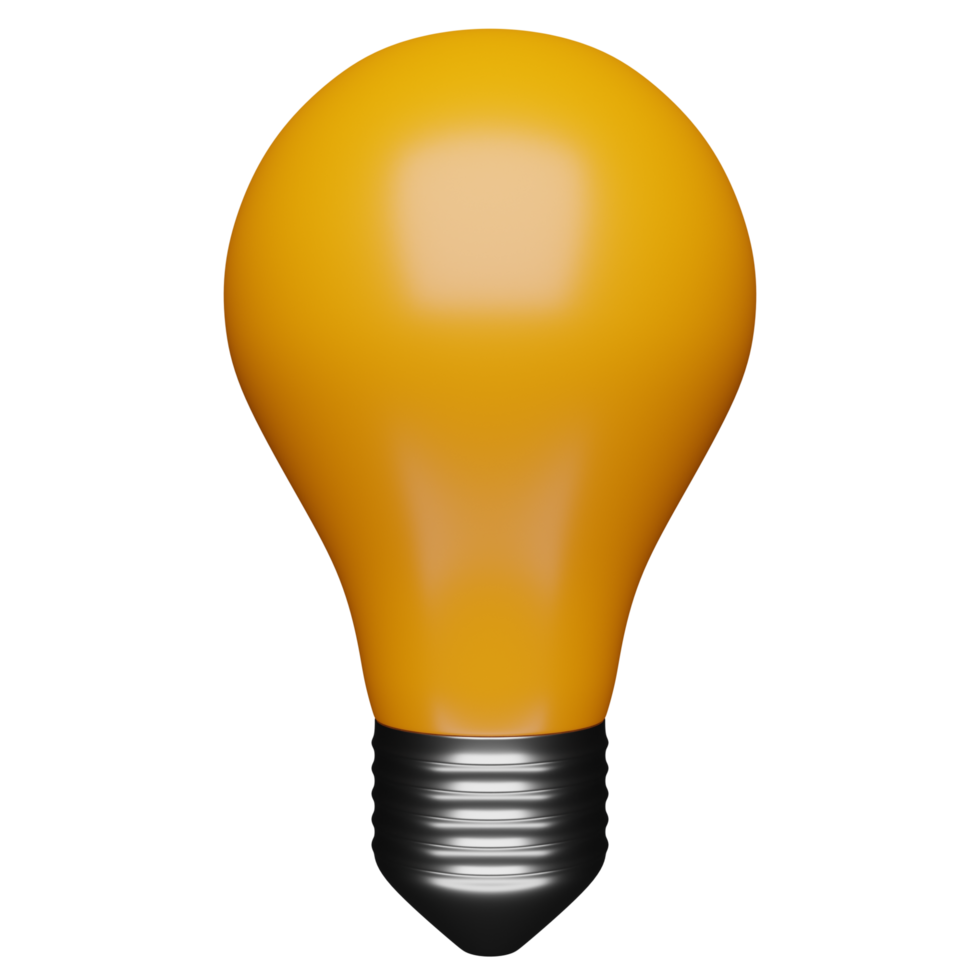 Bulb 3D rendered Design. png