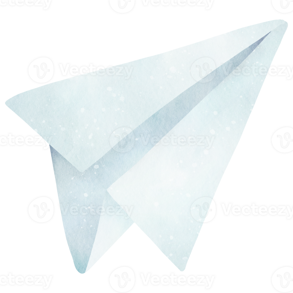 Paper plane watercolor png