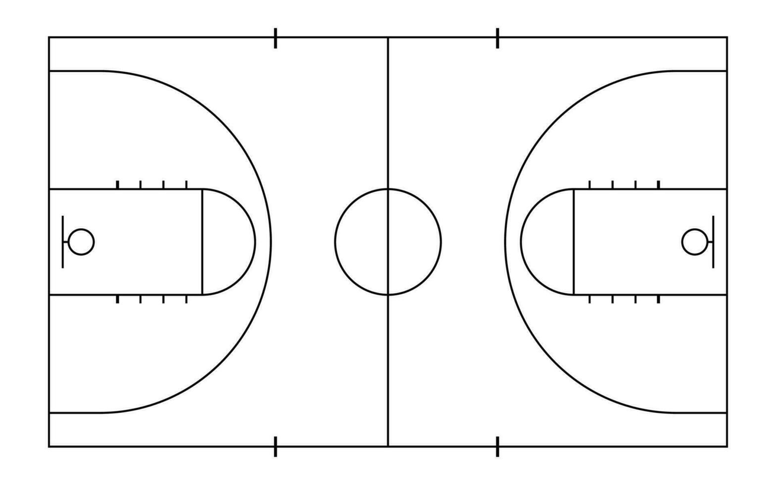 baloncesto corte. deporte antecedentes. línea Arte estilo vector