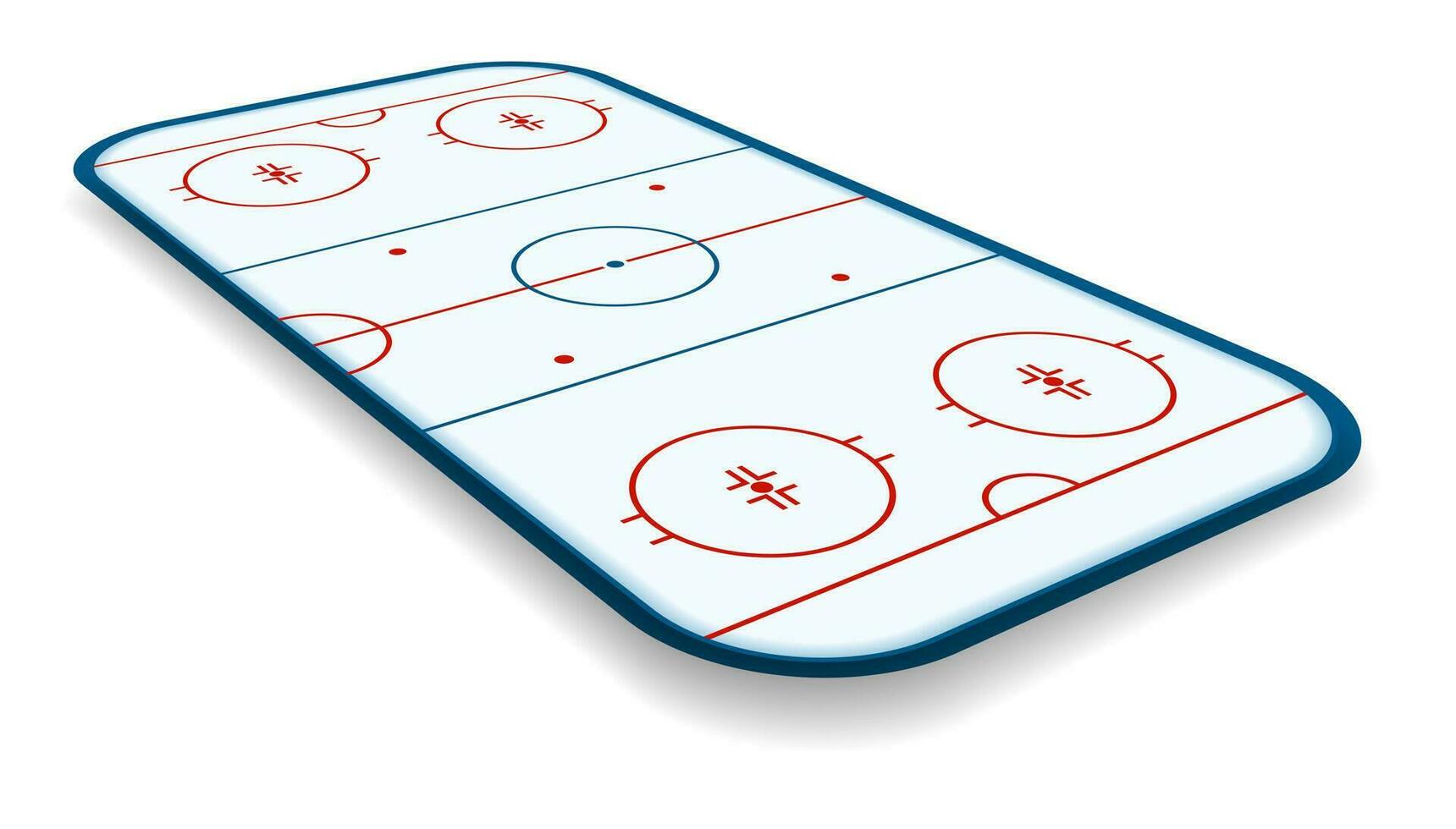 detallado ilustración de un hockey sobre hielo pista, campo, Corte con perspectivas, eps10 vector