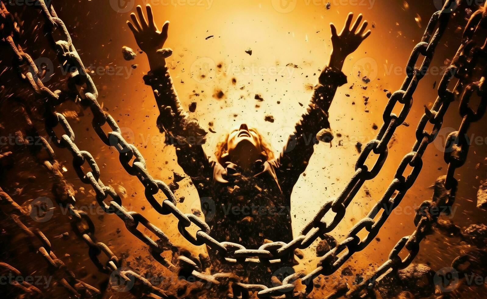AI generated Strength in Independence - Breaking the Shackles photo