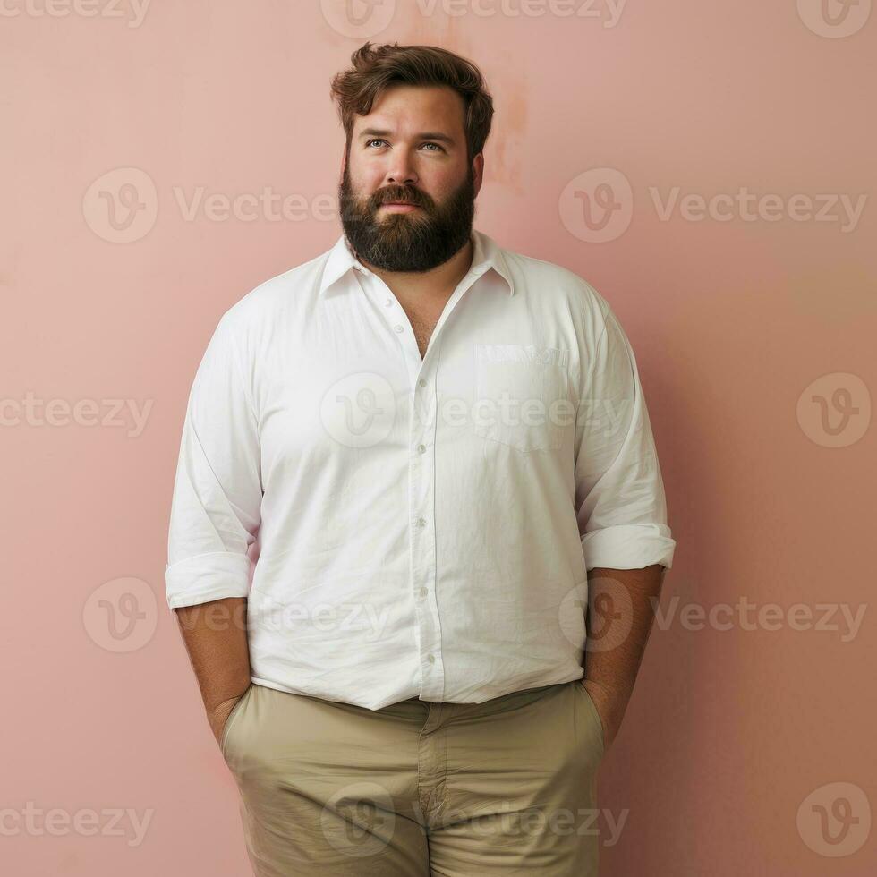 AI generated Body Positivity in Focus - Plus Size Model's Fashion Tale photo