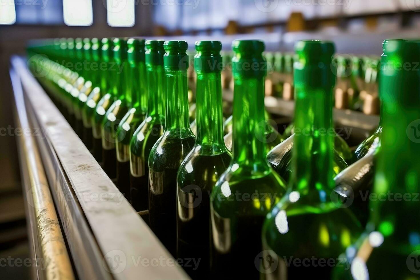 AI generated Innovation in Action - Wine Bottling on the Automated Conveyor System photo