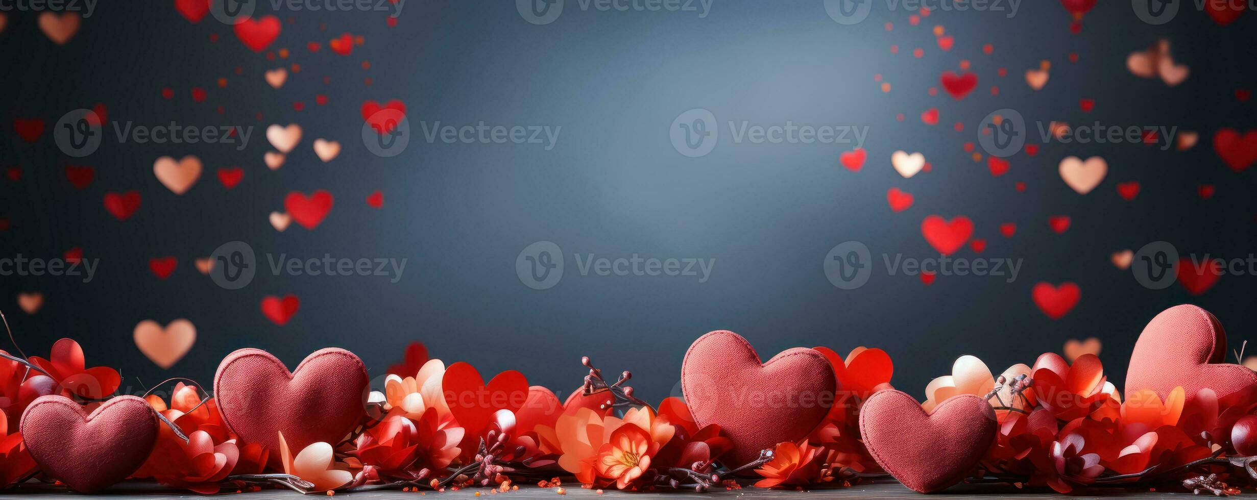AI generated Dreamy Love - Stylish Valentine's Day Celebration Background photo