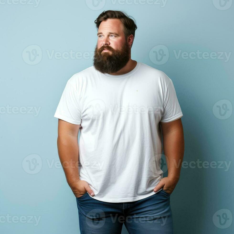 AI generated Stylish Diversity - Plus Size Male Model in Casual Chic photo