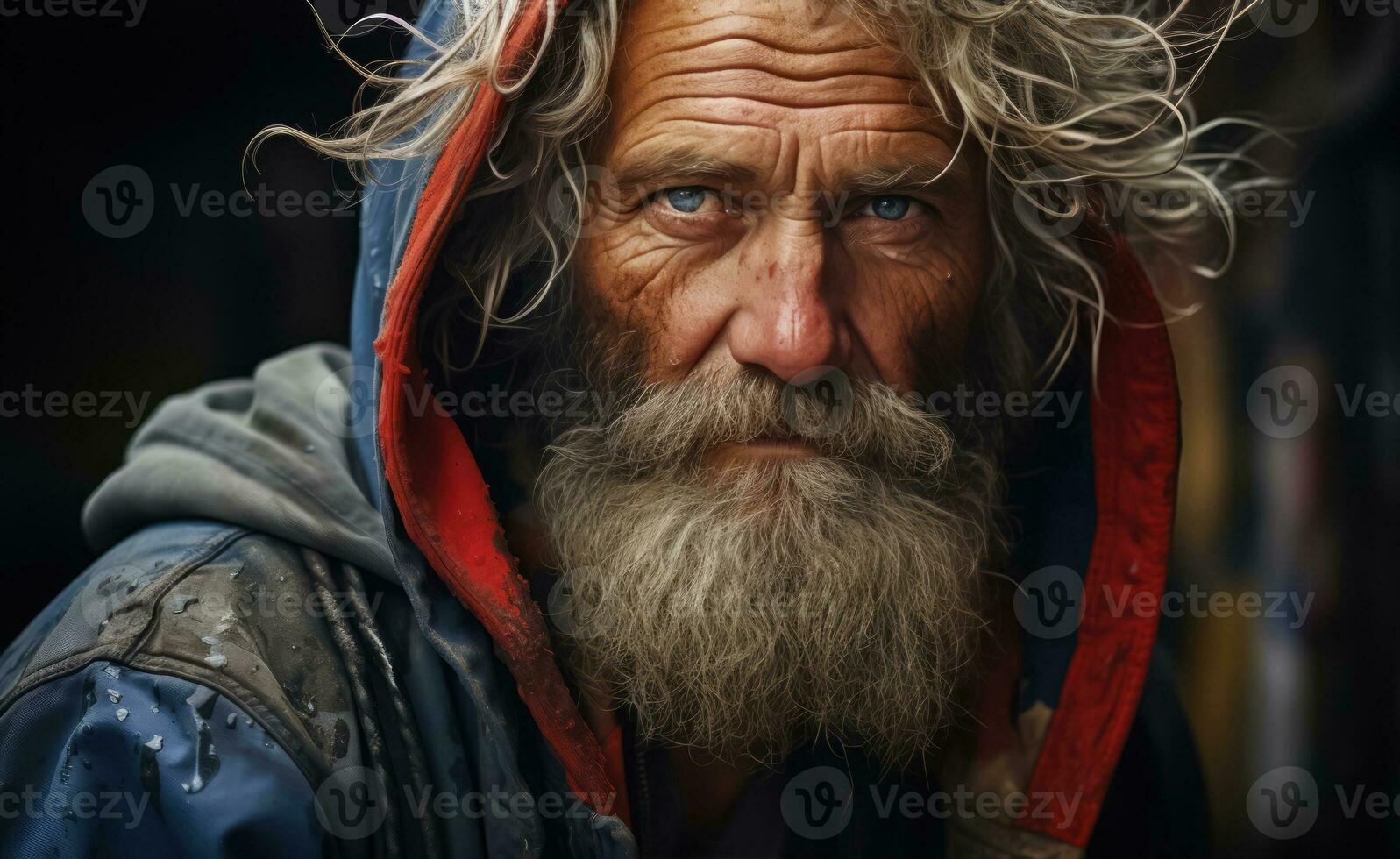AI generated Aging in Silence - The Forgotten Struggles of a Homeless Soul photo