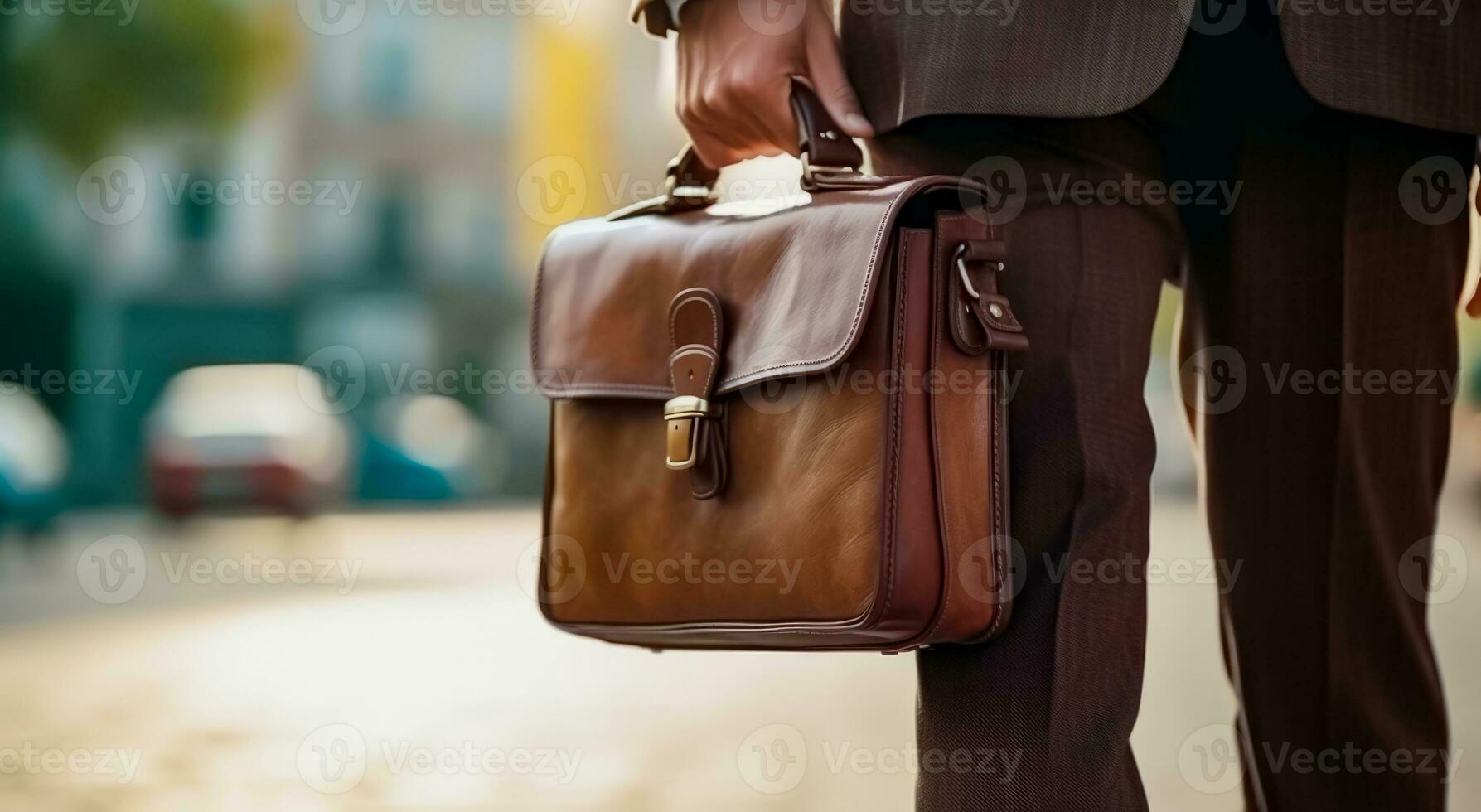 AI generated Corporate Elegance - Businessman in the City photo