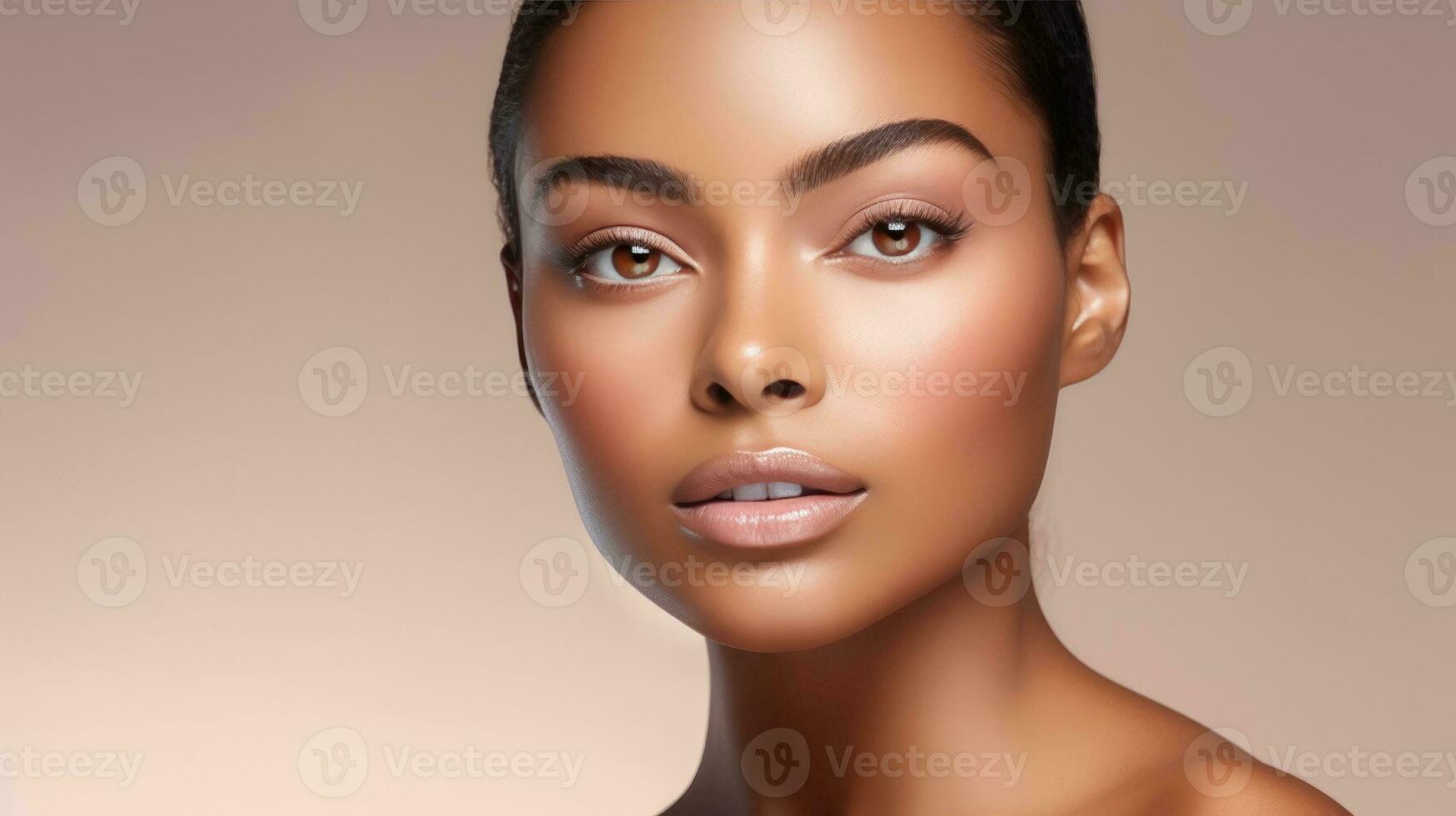 AI generated Aesthetic Allure - Beauty dark-skinned Model for 