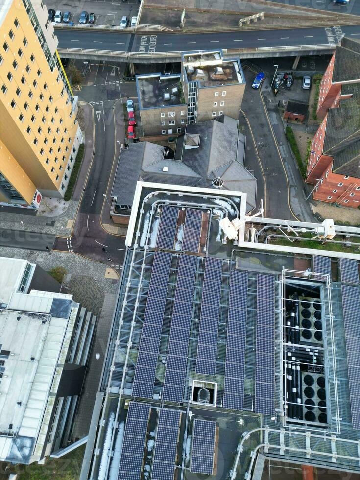 Beautiful High angle View of Central Luton City of England UK. December 1st, 2023 photo