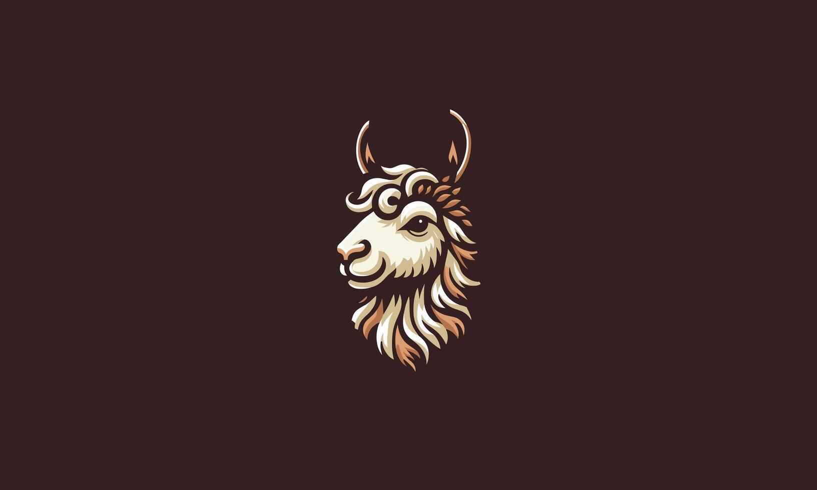 head lama vector illustration mascot design