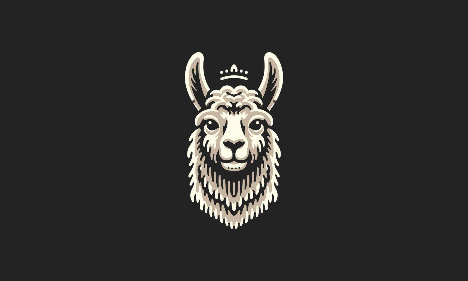 head lama vector illustration mascot design