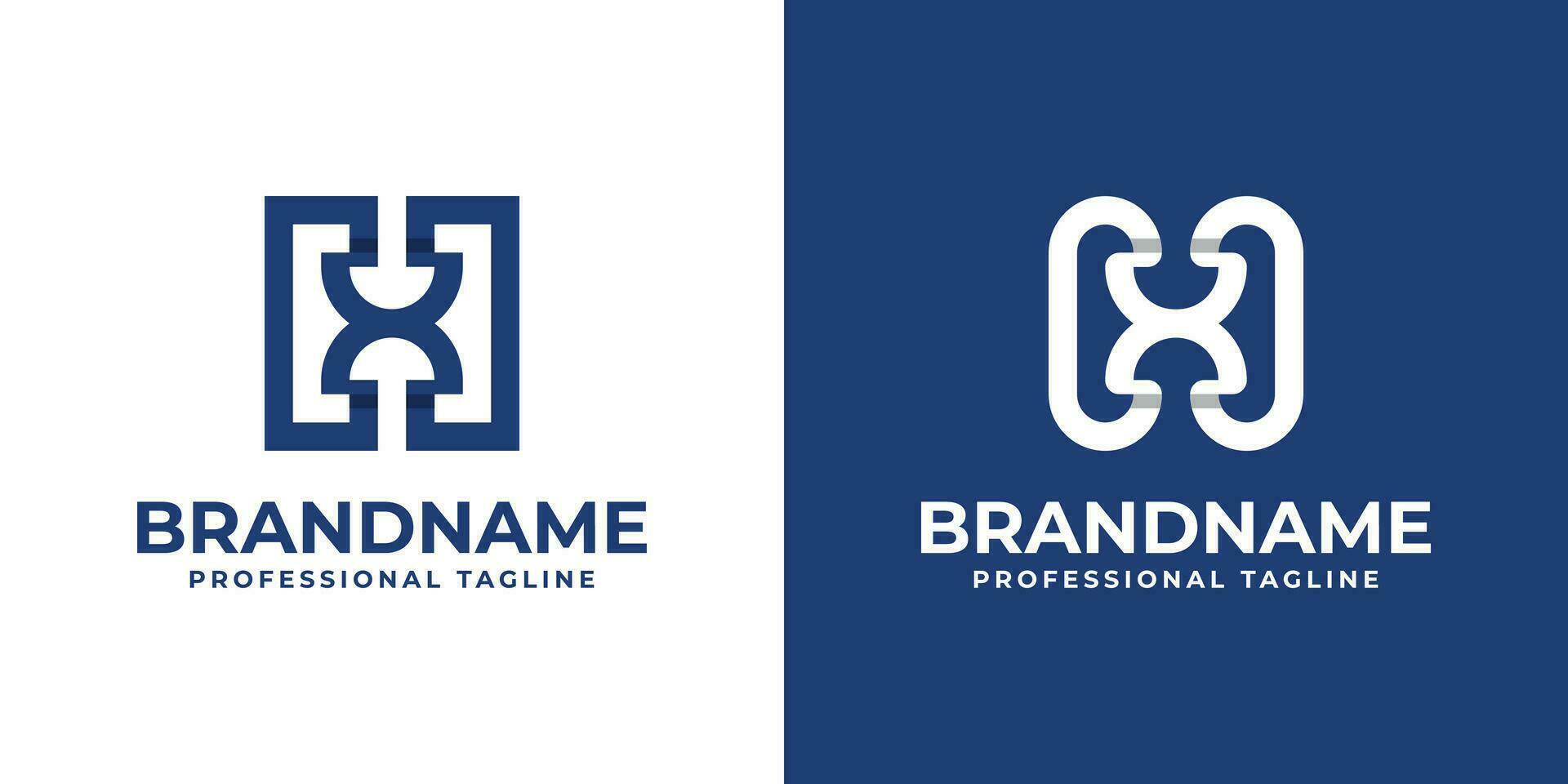 Modern Letter HX Monogram Logo, suitable for business with HX or XH initials vector