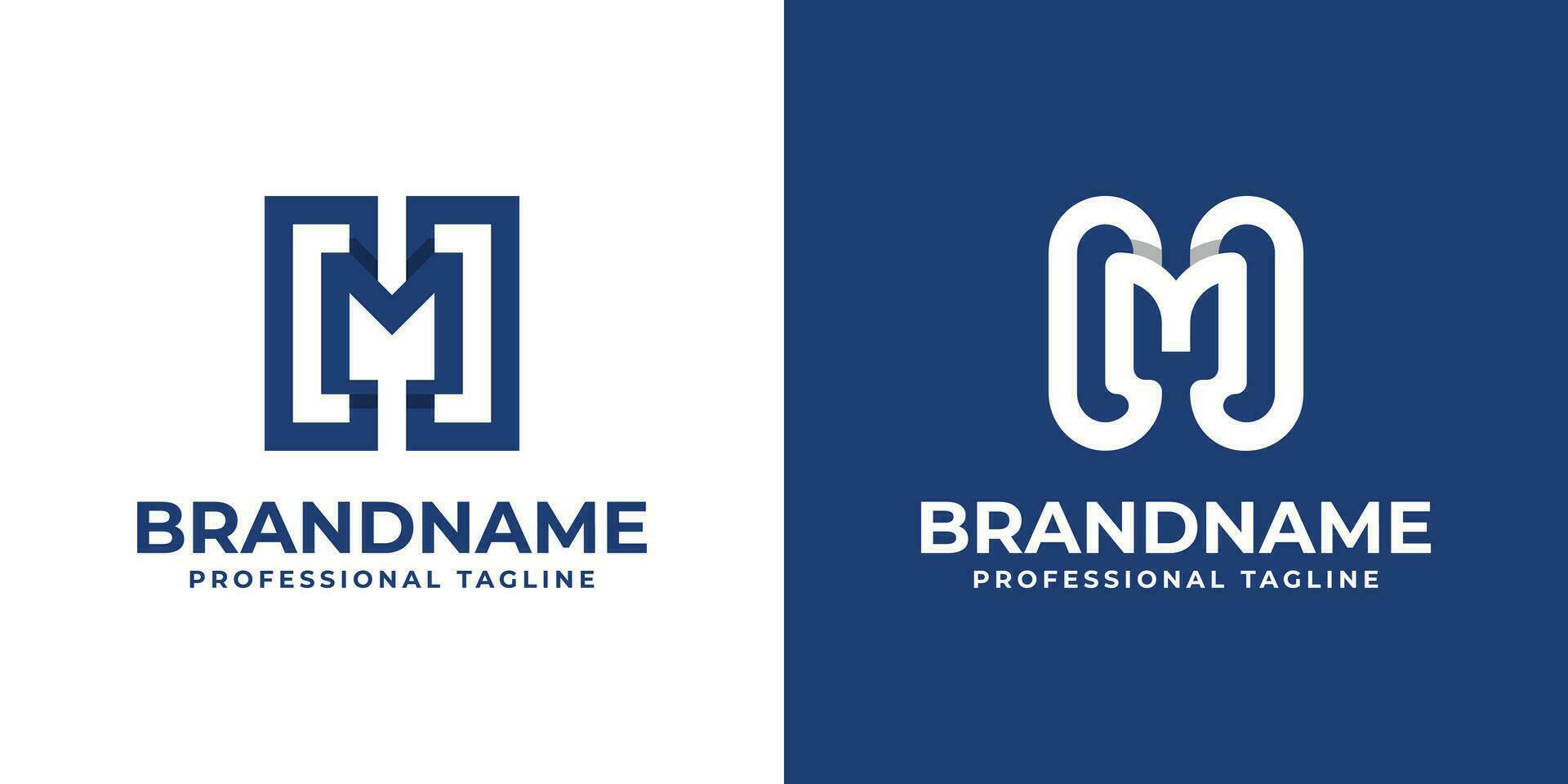 Modern Letter HM Monogram Logo, suitable for business with HM or MH initials vector