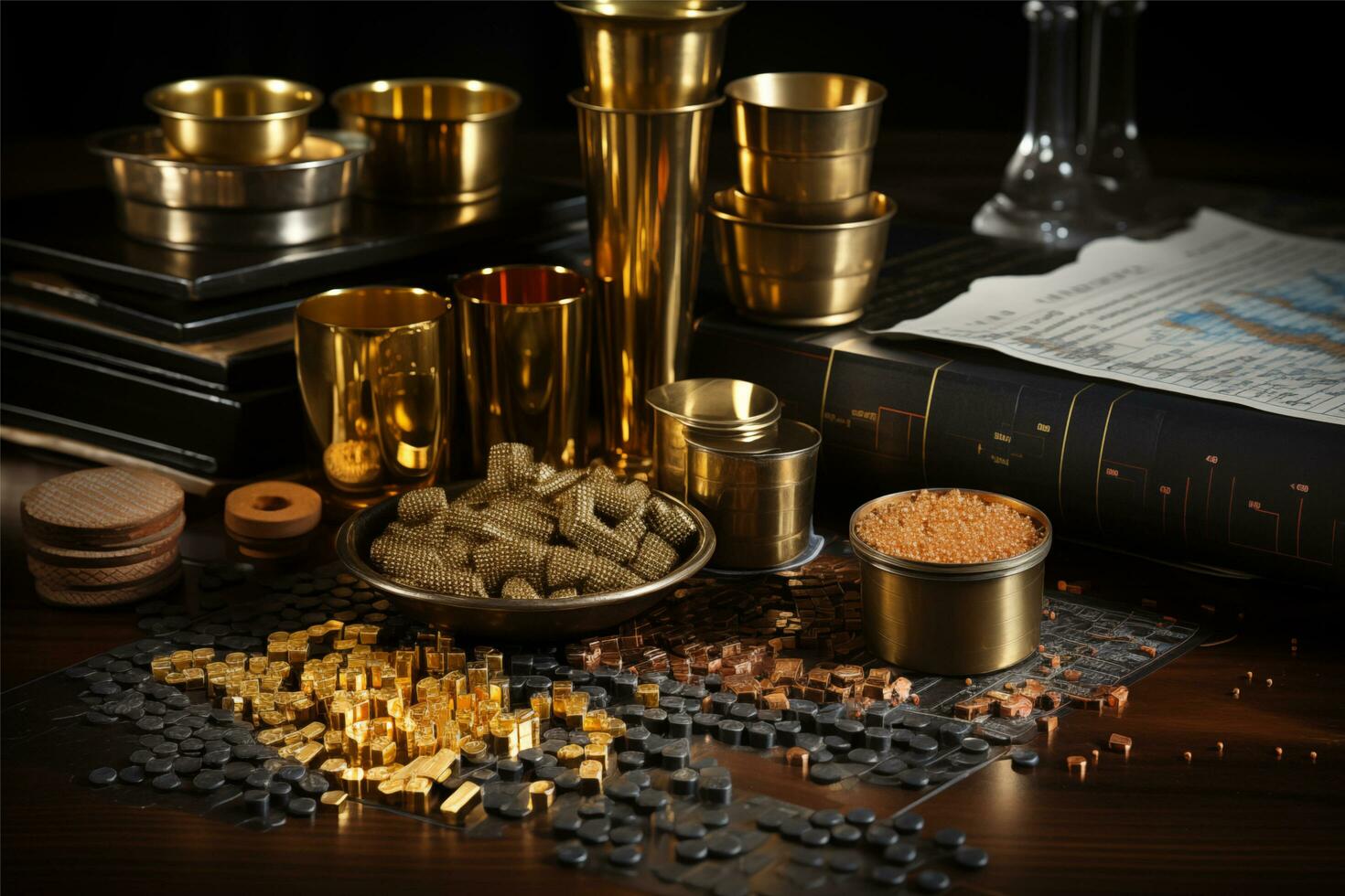 AI generated Rare-metal rare-earth-market value and fluctuation. photo