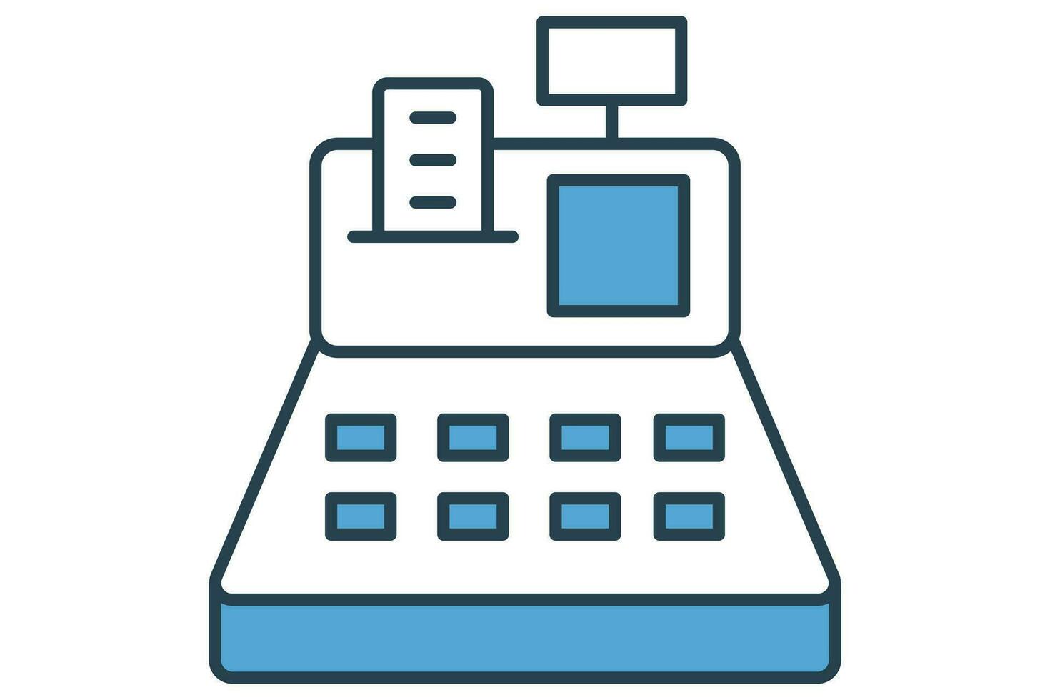 cash register icon. icon related to  retail and financial transactions. flat line icon style. element illustration vector