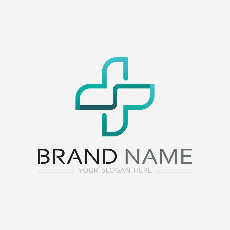 health protection with shield logo design vector template for medical or insurance company-vector