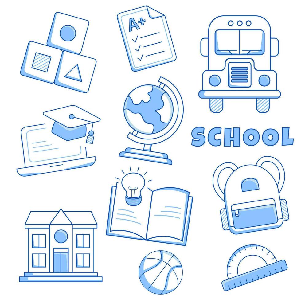 School Education Icon Set vector