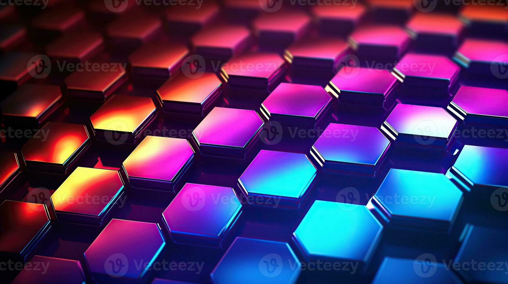 AI generated Hexagon with hexagon background Generative AI photo