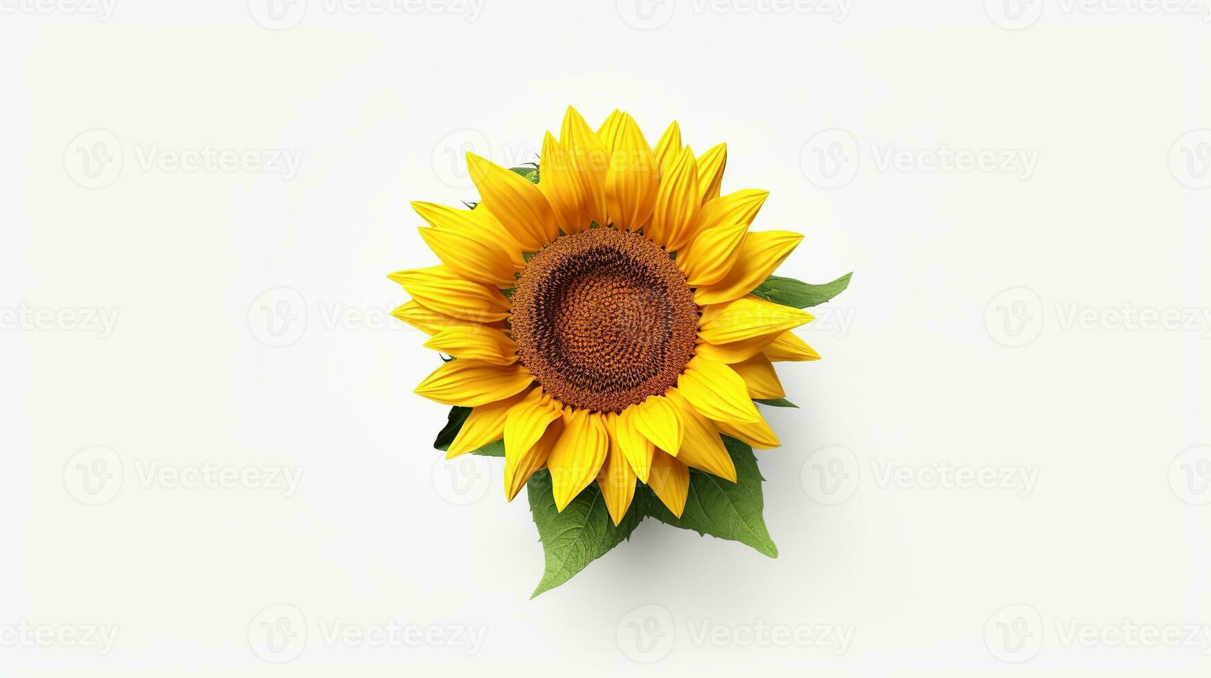 Sunflower isolated on white background. Sunflower on white background. photo