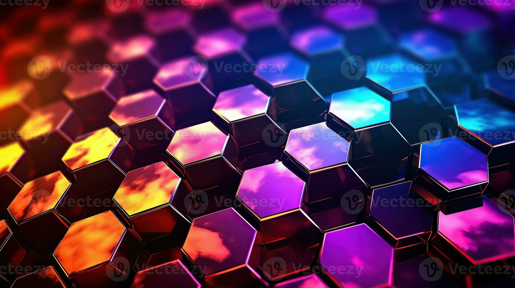 AI generated Hexagon with hexagon background Generative AI photo