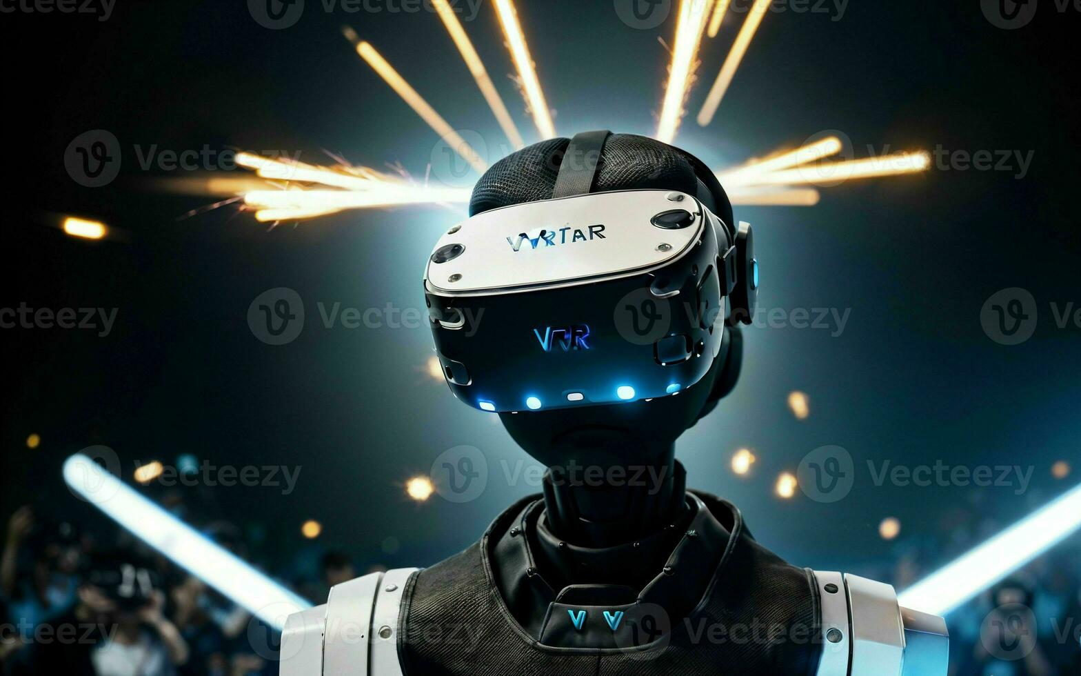AI generated Cybernetic Odyssey The Fusion of Robots and Virtual Reality in Gaming's Futuristic Frontier ai generated photo