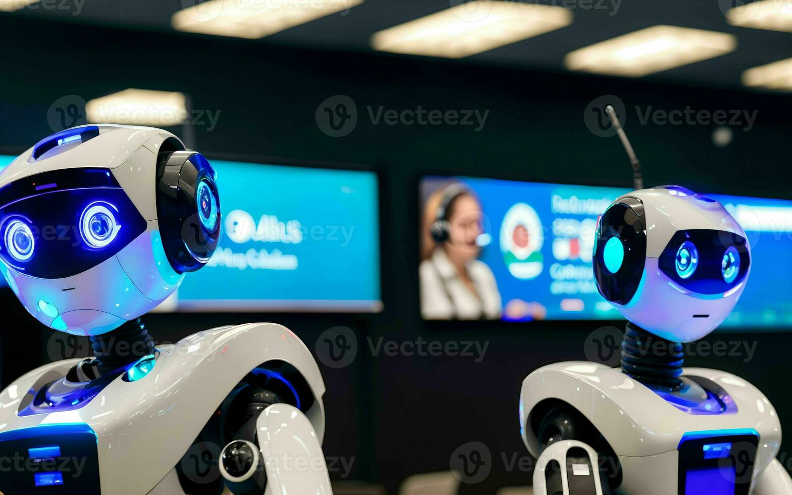 AI generated AI Revolutionizing Customer Service The Rise of Call Center Robots ai generated photo