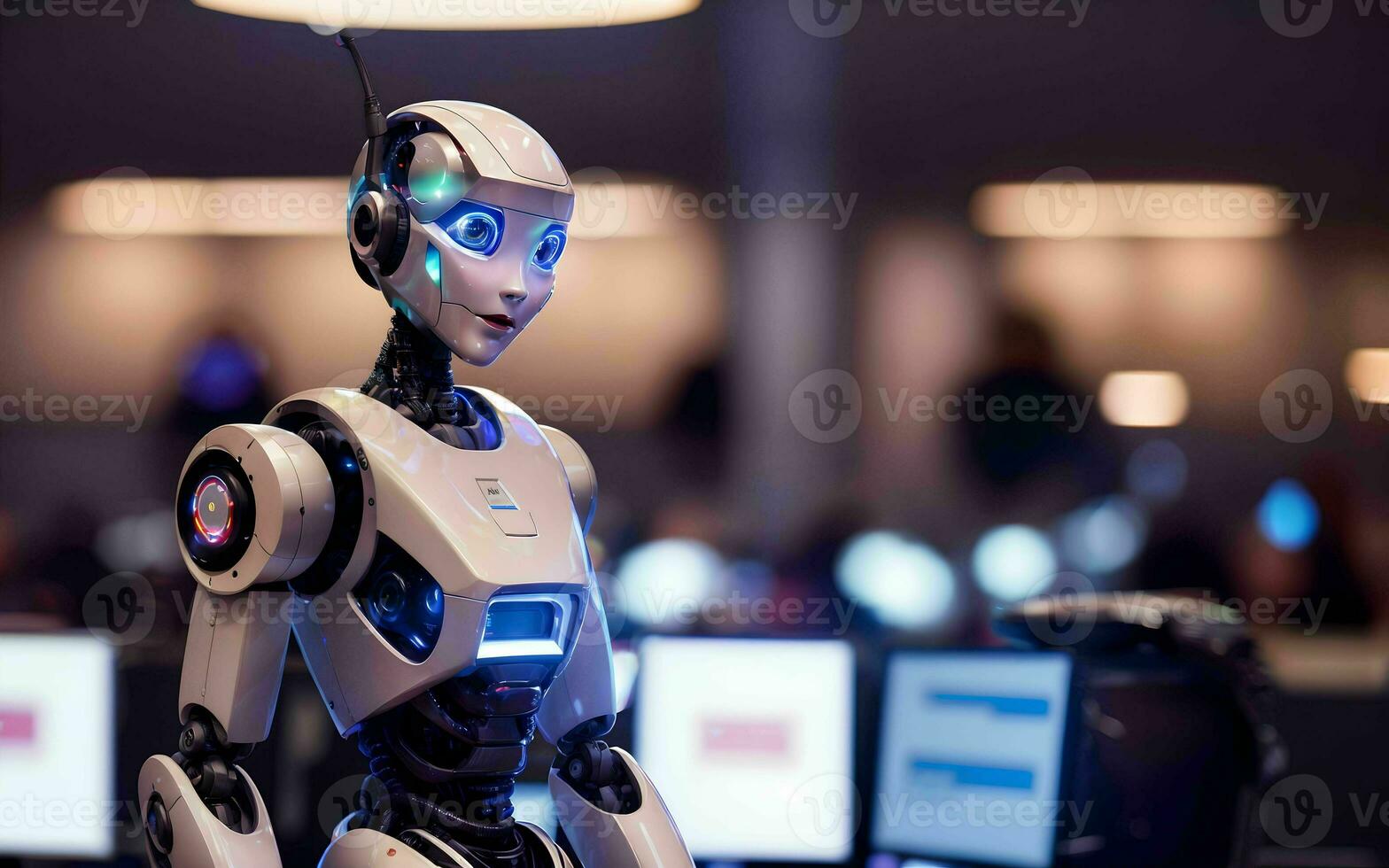 AI generated AI Revolutionizing Customer Service The Rise of Call Center Robots ai generated photo