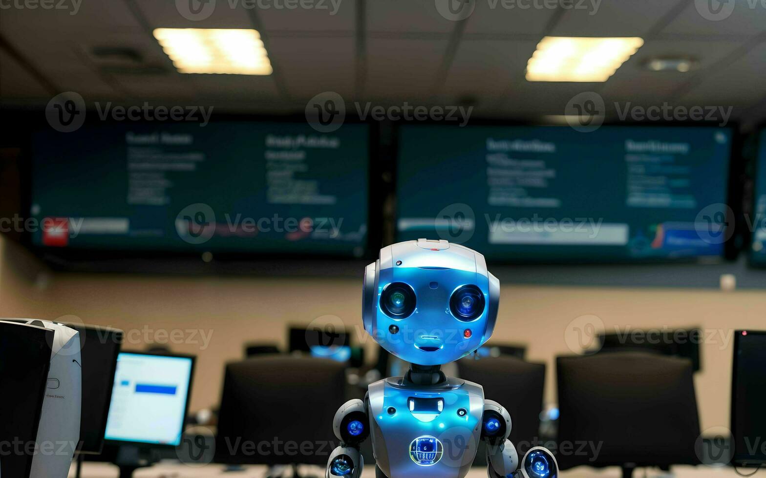 AI generated AI Revolutionizing Customer Service The Rise of Call Center Robots ai generated photo