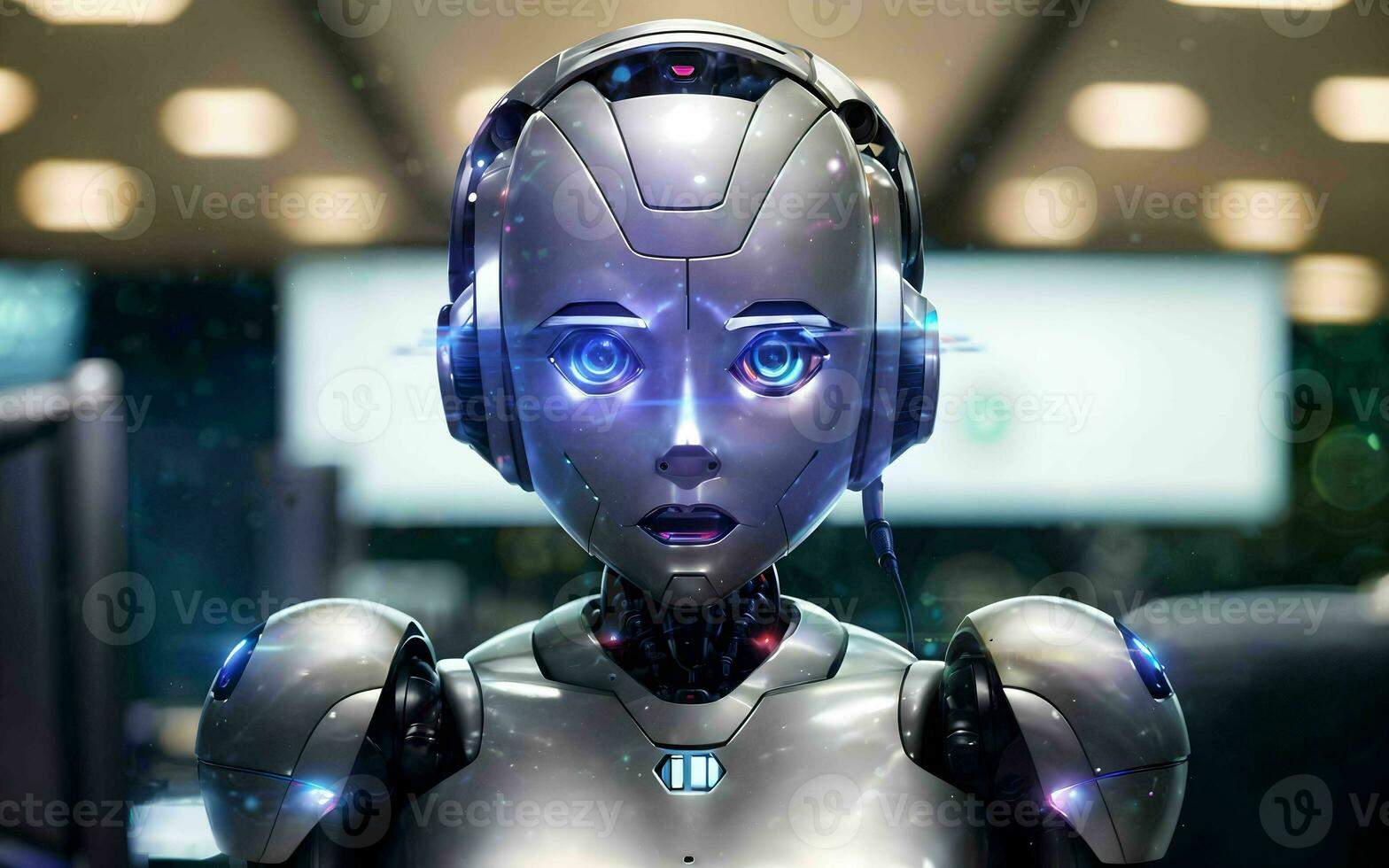 AI generated AI Revolutionizing Customer Service The Rise of Call Center Robots ai generated photo