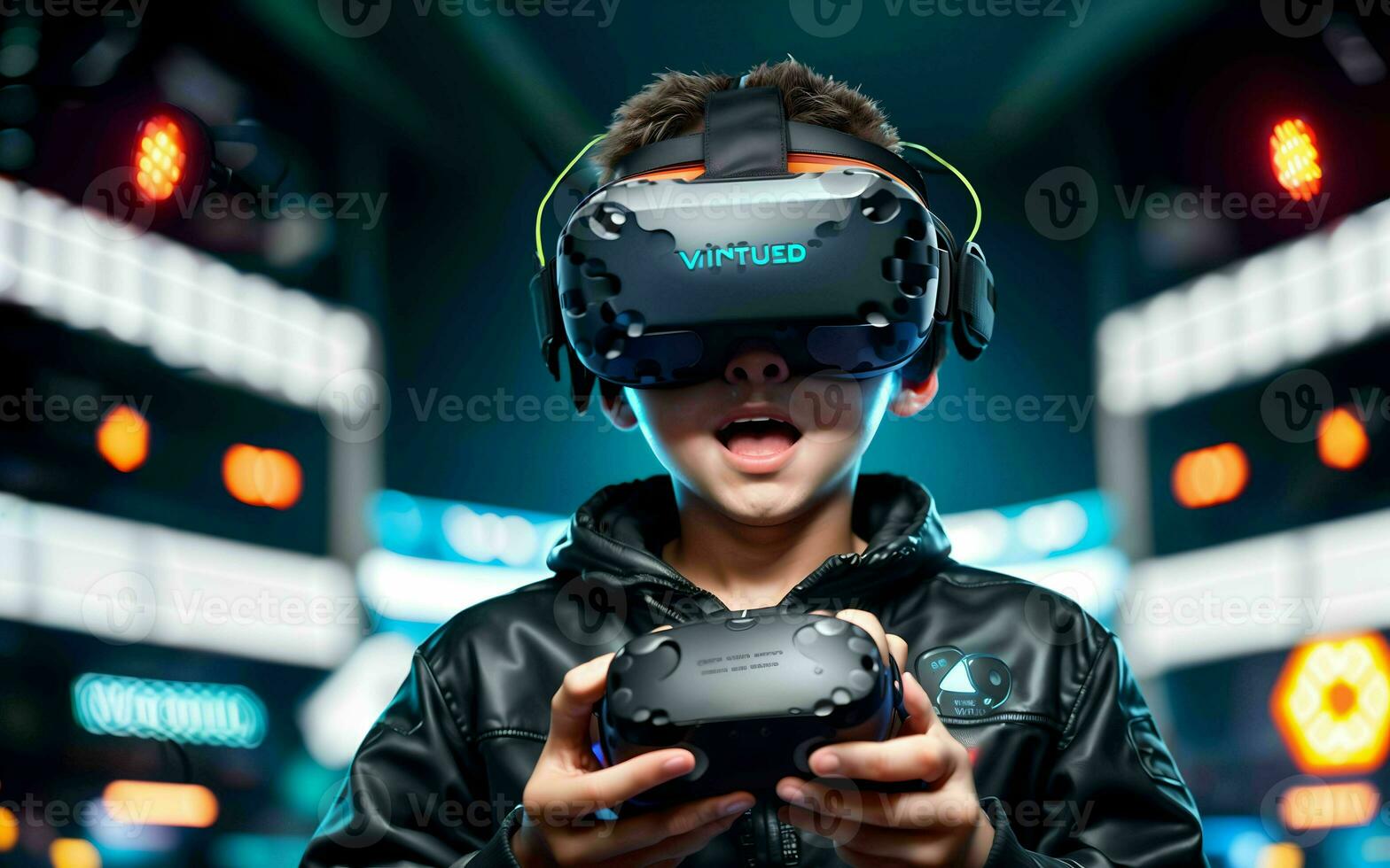 AI generated Journey into the Future A Tale of Virtual Reality Marvels and Gaming Wonders ai generated photo