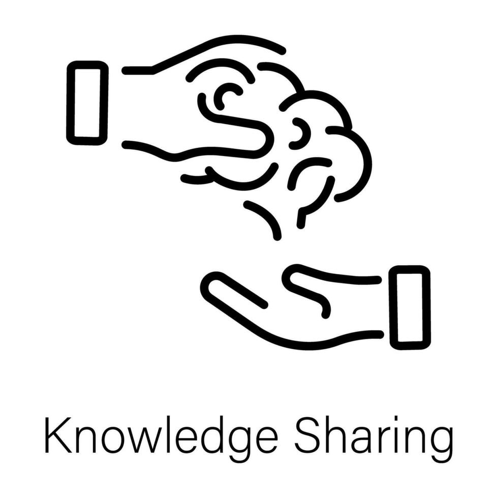 Trendy Knowledge Sharing vector