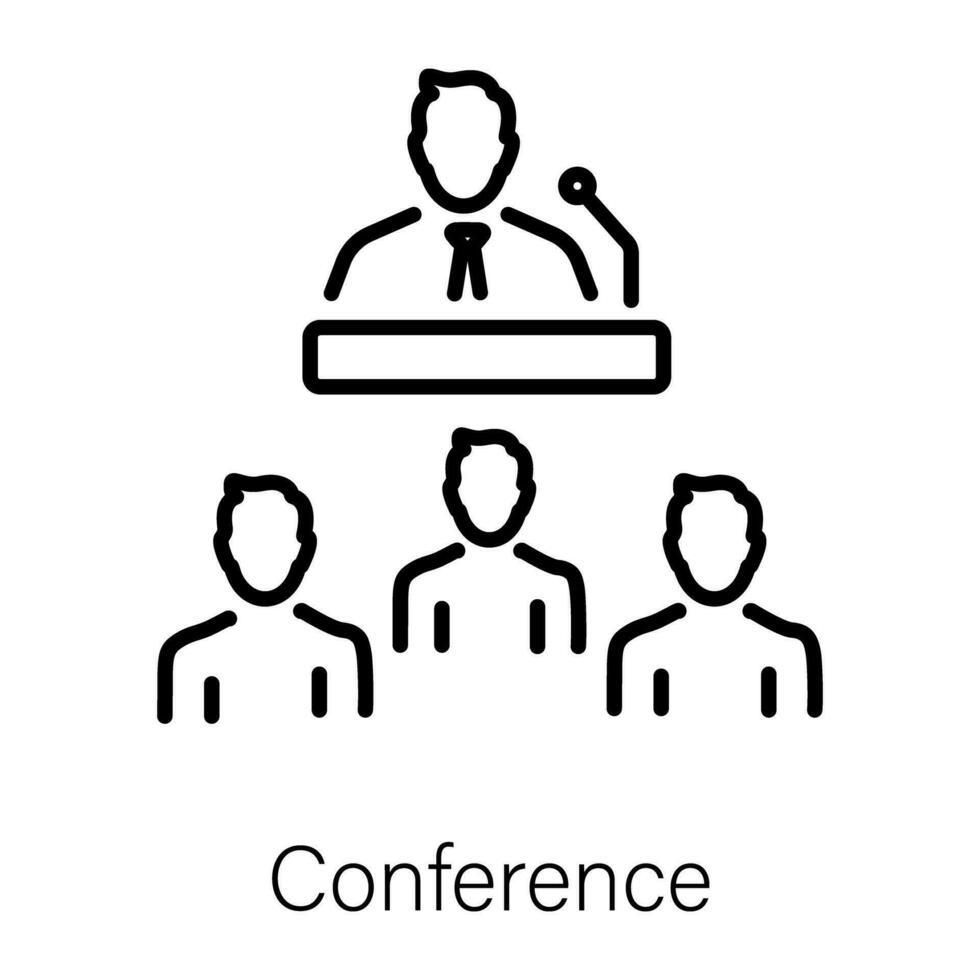 Trendy Conference Concepts vector