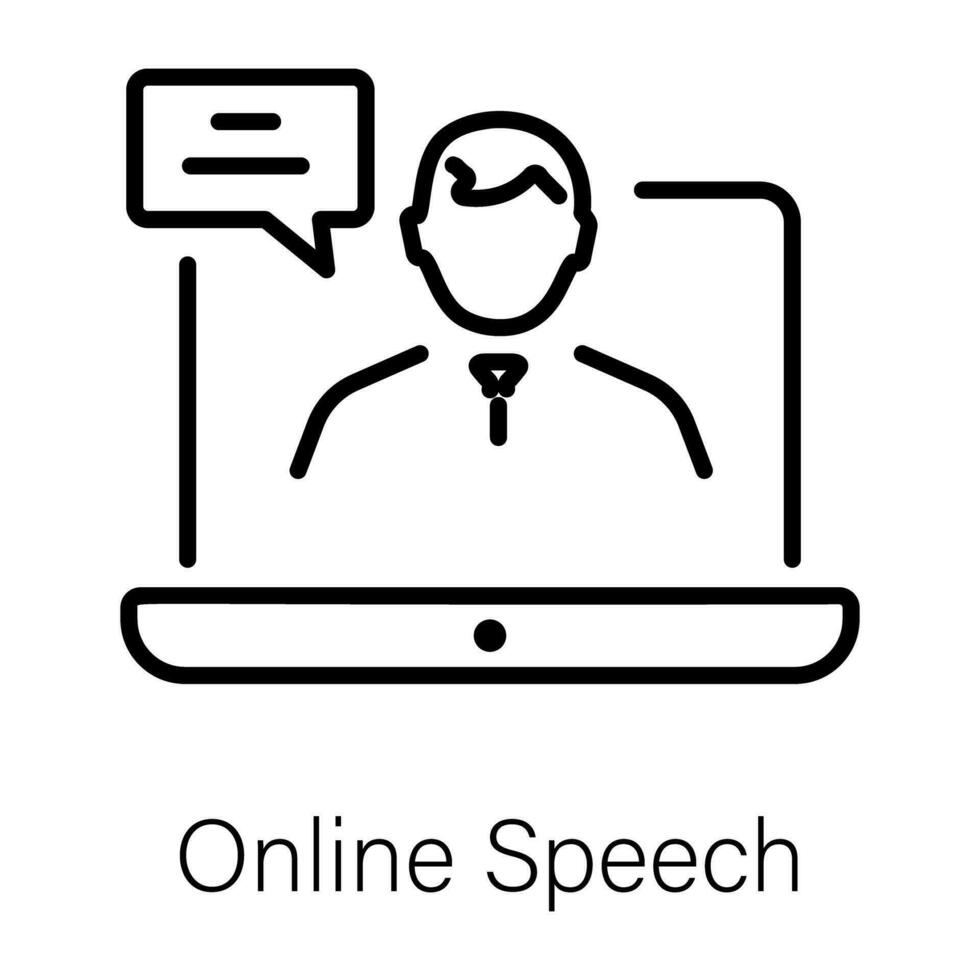 Trendy Online Speech vector