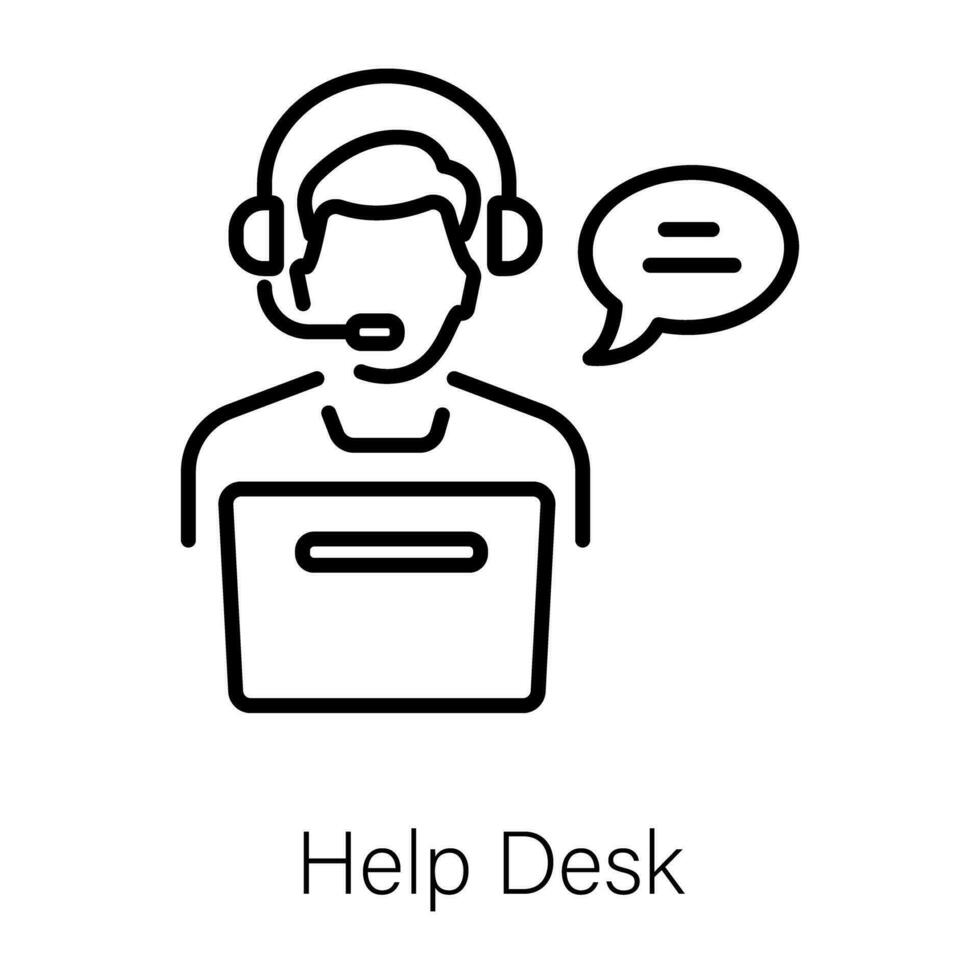 Trendy Help Desk vector