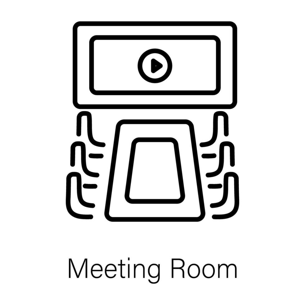 Trendy Meeting Room vector