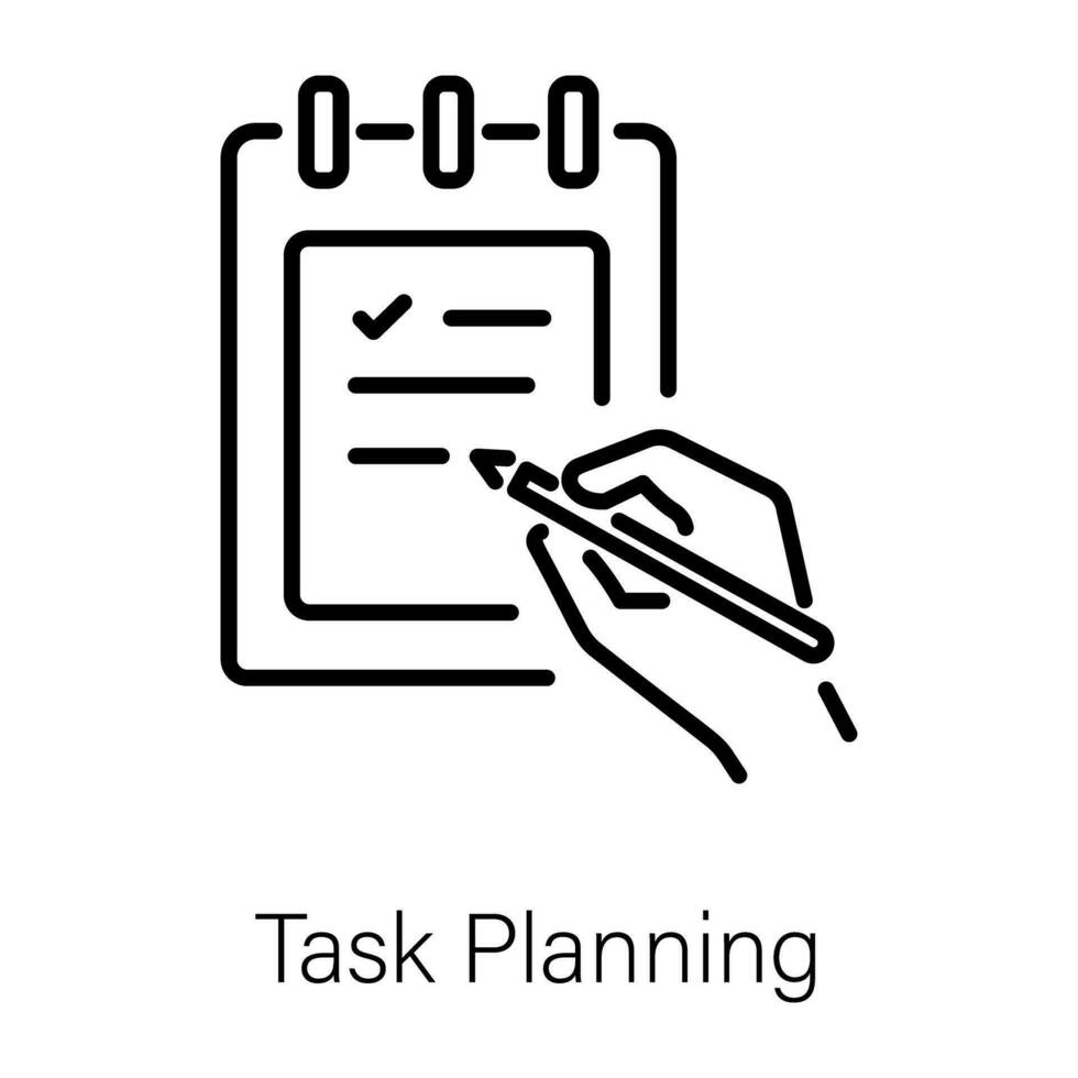 Trendy Task Planning vector