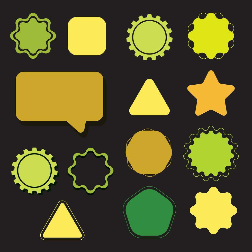 Different type of shape set vector