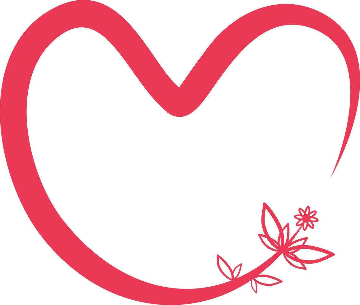 heart with flowers vector