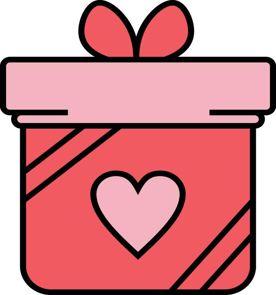 heart with a box vector