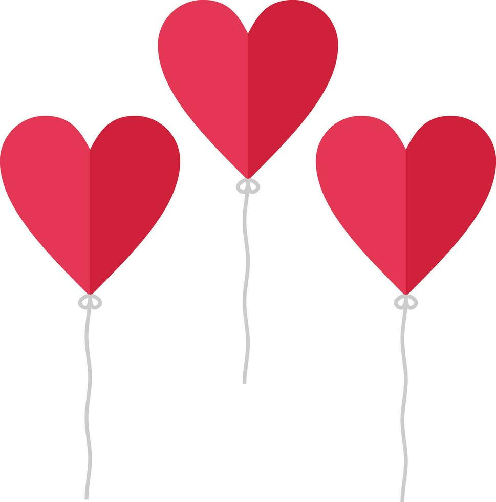 love heart ballons vector