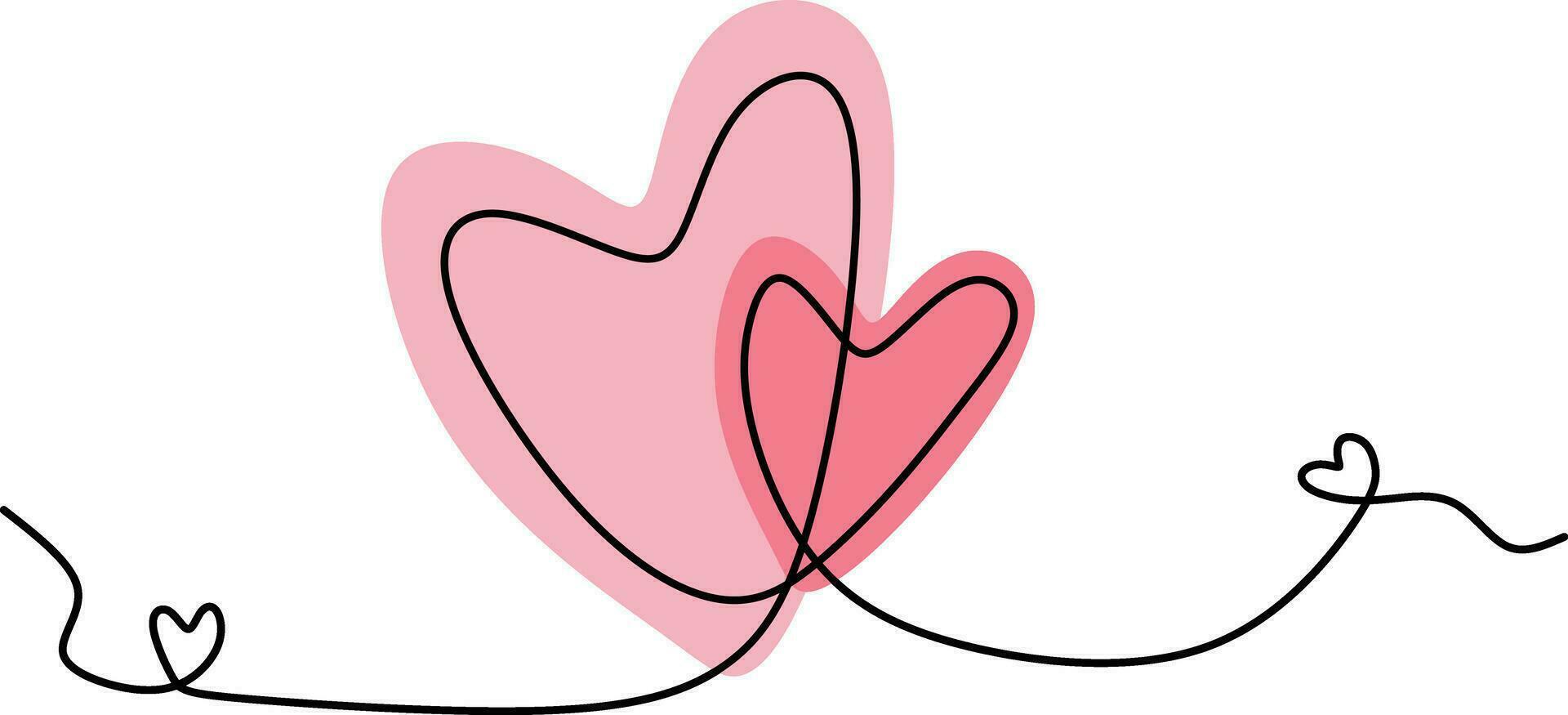love heart and lines vector
