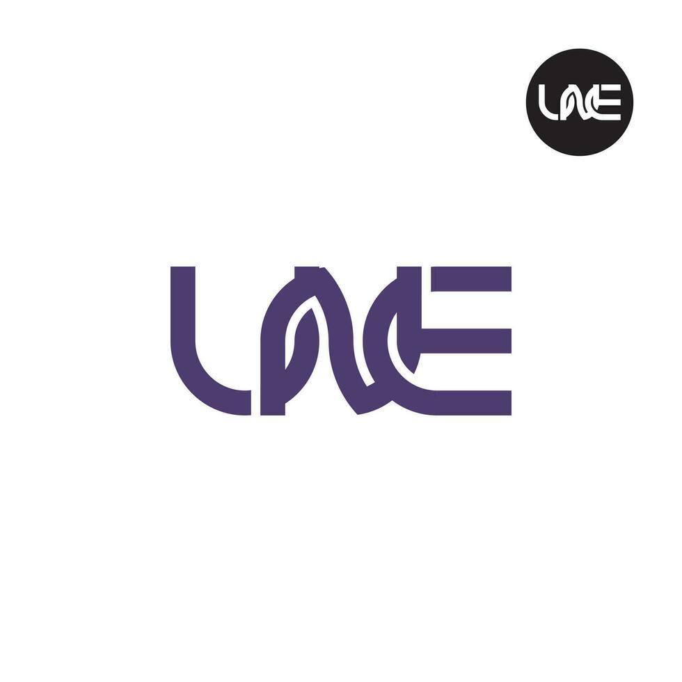 Letter UNE Monogram Logo Design vector