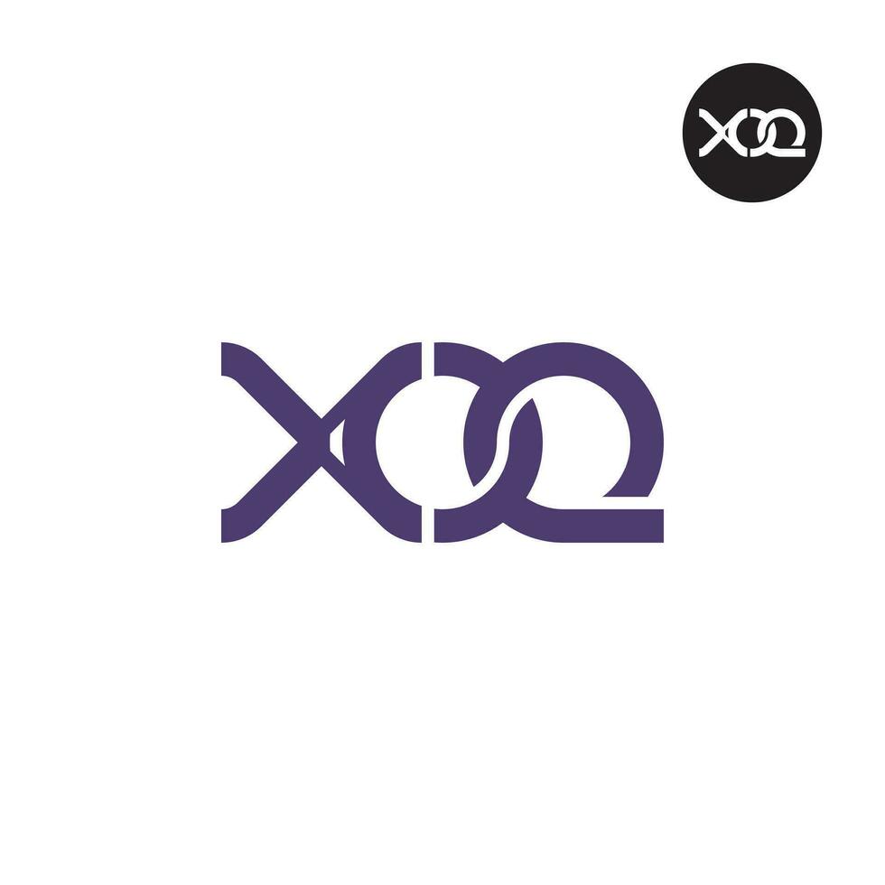 Letter XOQ Monogram Logo Design vector